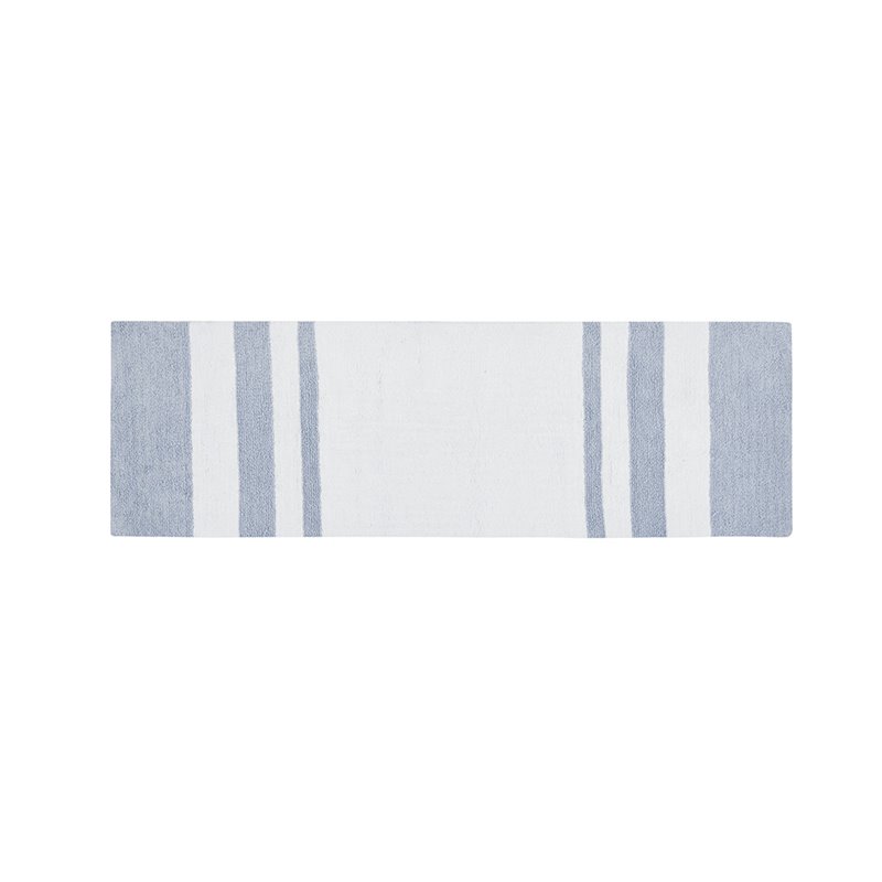 Madison Park Spa 100 Percent Cotton Reversible Bath Rug - Blue