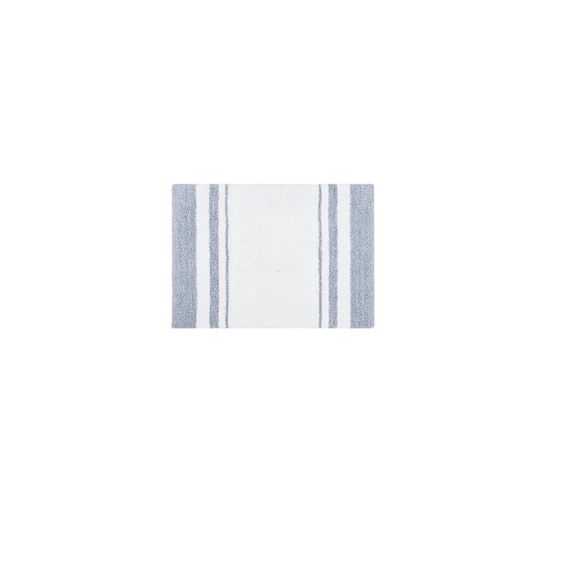 Madison Park Spa 100 Percent Cotton Reversible Bath Rug - Blue