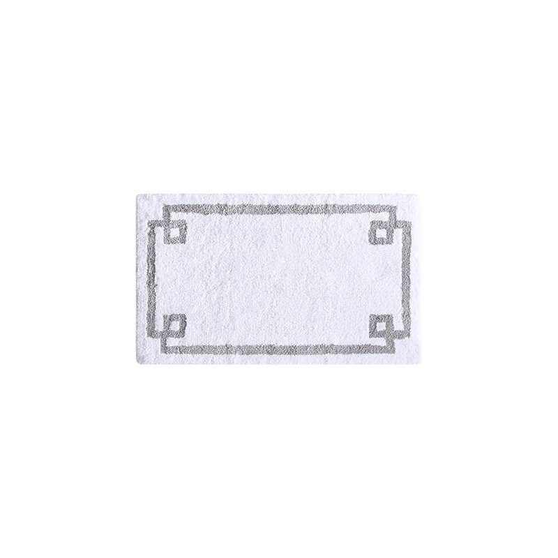 Madison Park Evan 100 Percent Cotton Tufted Bath Rug in White