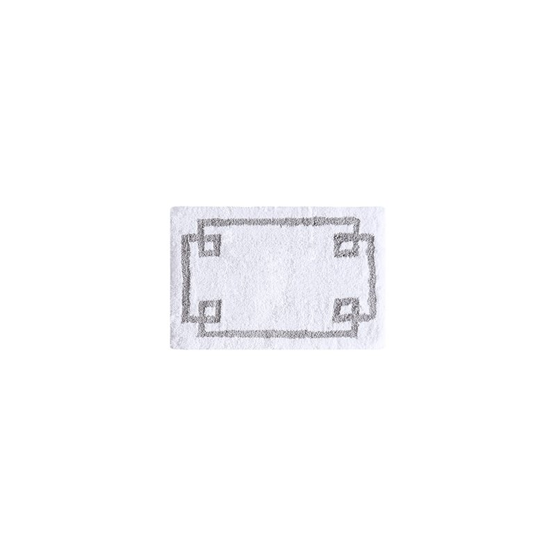Madison Park Evan 100 Percent Cotton Tufted Bath Rug in White