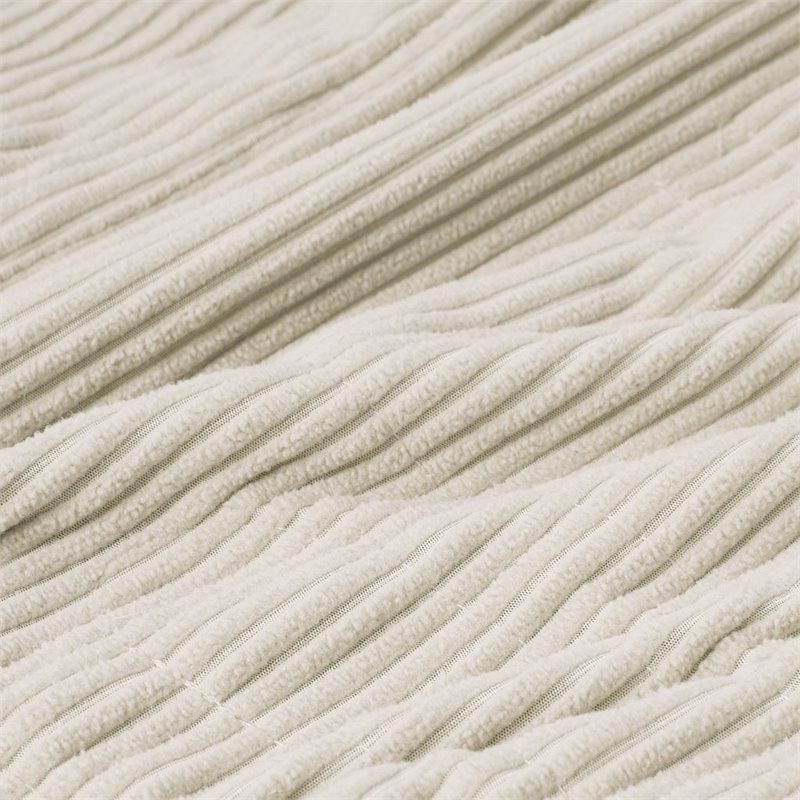 Beautyrest Polyester Knitted Micro Fleece Solid Textured Heated Blanket in Beige