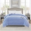 Beautyrest Polyester Knitted Micro Fleece Solid Textured Heated Blanket - Blue
