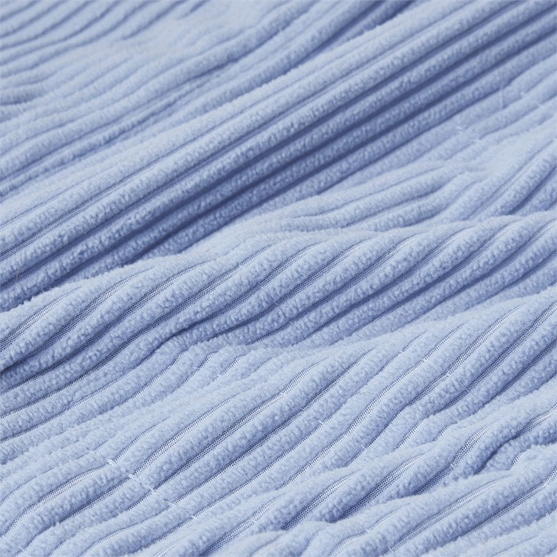 Beautyrest Polyester Knitted Micro Fleece Solid Textured Heated Blanket - Blue
