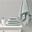 Madison Park Spa 6-Piece 100 Percent Cotton Towel Set in Aqua Blue