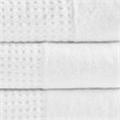 Madison Park Spa 6-Piece 100 Percent Cotton Waffle Towel Set in White