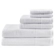 Madison Park Spa 6-Piece 100 Percent Cotton Waffle Towel Set in White