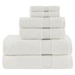 Madison Park Organic 6-Piece 100 Percent Cotton Towel Set in White
