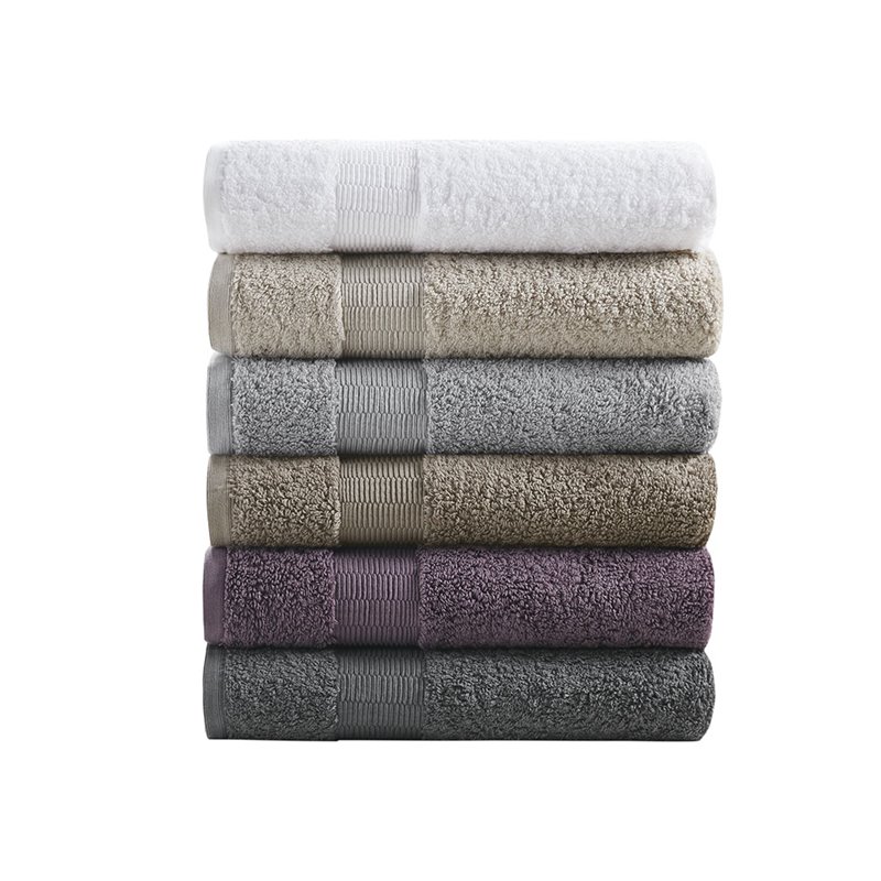 Madison Park Signature Luce 6-Piece Egyptian Cotton Towel Set in Sand Brown