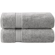 Madison Park Signature 100 Percent Cotton Bath Sheet in Silver (Set of 2)