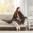Beautyrest Polyester Microlight and Berber Solid Heated Throw in Brown