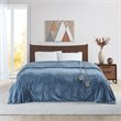 Beautyrest Polyester Solid Microlight Heated Blanket in Blue