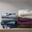 Beautyrest Polyester Solid Microlight Heated Blanket in Blue