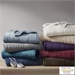 Beautyrest Polyester Solid Microlight Heated Blanket in Blue