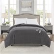 Beautyrest Polyester Knitted Micro Fleece Solid Textured Heated Blanket in Gray