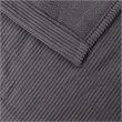 Beautyrest Polyester Knitted Micro Fleece Solid Textured Heated Blanket in Gray