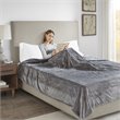 Beautyrest Polyester Solid Microlight Heated Blanket in Gray