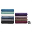 Beautyrest Polyester Solid Microlight Heated Blanket in Mink Brown