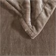 Beautyrest Polyester Solid Microlight Heated Blanket in Mink Brown