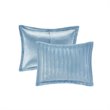 Madison Park 100 Percent Polyester Faux Fur Comforter Mini Set in Aqua Blue
