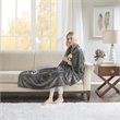 Beautyrest Polyester Knitted Solid Microlight Heated Throw in Gray