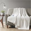 Beautyrest Polyester Knitted Solid Microlight Heated Throw in Ivory