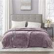 Beautyrest Polyester Knitted Solid Microlight Heated Blanket in Lavender Purple