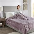 Beautyrest Polyester Knitted Solid Microlight Heated Blanket in Lavender Purple