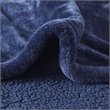 Beautyrest Polyester Knitted Microlight/Berber Solid Heated Throw in Indigo Blue