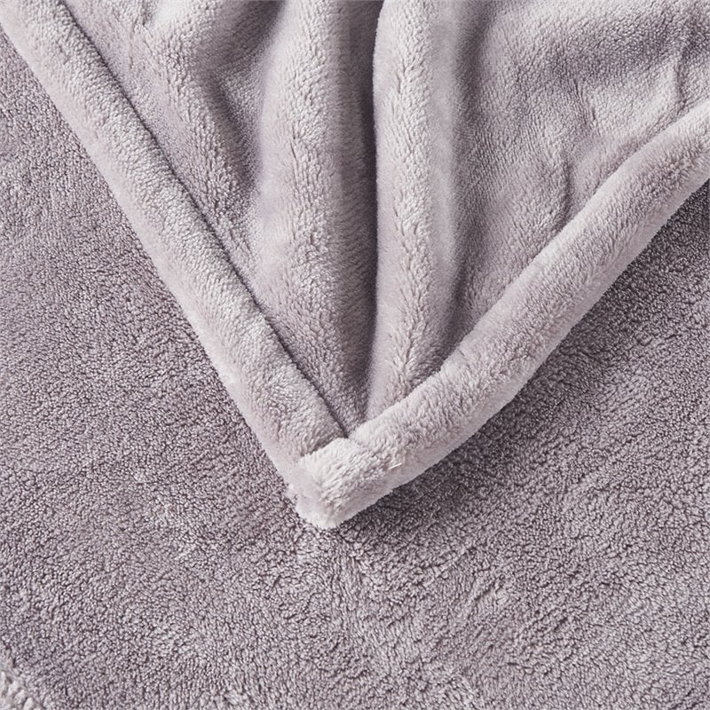 Beautyrest Polyester Knitted Solid Microlight Heated Throw in Lavender Purple