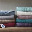 Beautyrest Polyester Knitted Solid Microlight Heated Throw in Lavender Purple