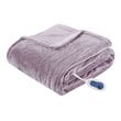 Beautyrest Polyester Knitted Solid Microlight Heated Throw in Lavender Purple