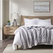 Beautyrest Polyester Faux Tip Dye Long Fur Heated Throw in Gray