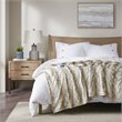 Beautyrest Polyester Faux Tip Dye Long Fur Heated Throw in Sand Brown