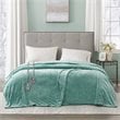 Beautyrest Polyester Solid Microlight Reversible Heated Blanket in Aqua Blue