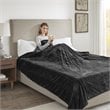 Beautyrest Polyester Solid Microlight Reversible Heated Blanket in Black