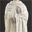 Beautyrest Polyester Faux Fur Heated Throw in Snow Leopard White Finish