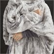 Beautyrest Polyester Marble Faux Fur Heated Throw in Natural Marble