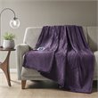 Beautyrest Polyester Solid Microlight Heated Throw in Purple