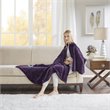 Beautyrest Polyester Solid Microlight Heated Throw in Purple