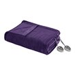 Beautyrest Polyester Solid Microlight Reversible Heated Blanket in Purple
