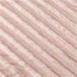 Madison Park Polyester Solid Stripe Plaited Brushed Long Fur Throw in Blush Pink