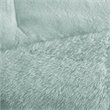 Intelligent Design Polyester Back Solid Shaggy Long Fur Comforter Set in Aqua