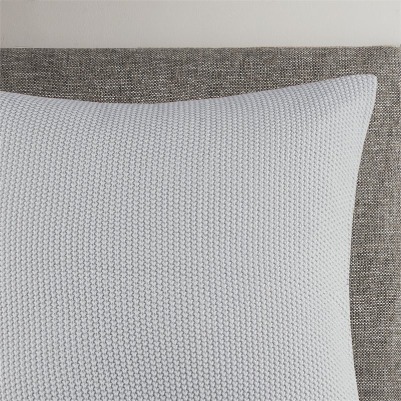INK+IVY 100 Percent Acrylic Knitted Oblong Pillow Cover in Gray