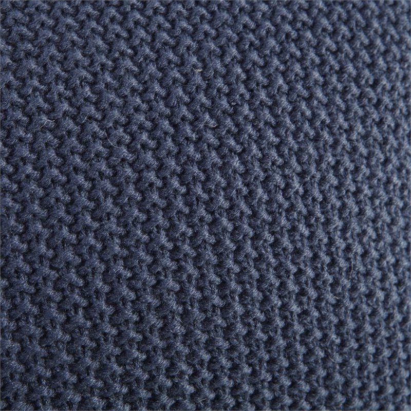 INK+IVY 100 Percent Acrylic Knitted Square Pillow Cover in Indigo Blue