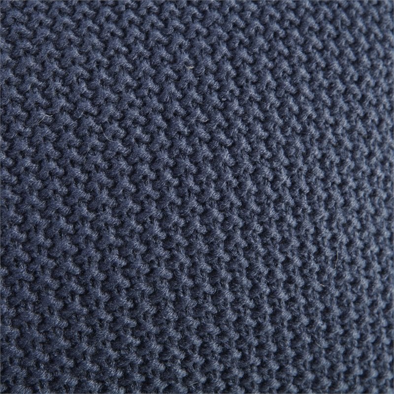 INK+IVY 100 Percent Acrylic Knitted Oblong Pillow Cover in Indigo Blue