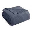 INK+IVY Bree 100 Percent Acrylic Knitted Throw in Indigo Blue