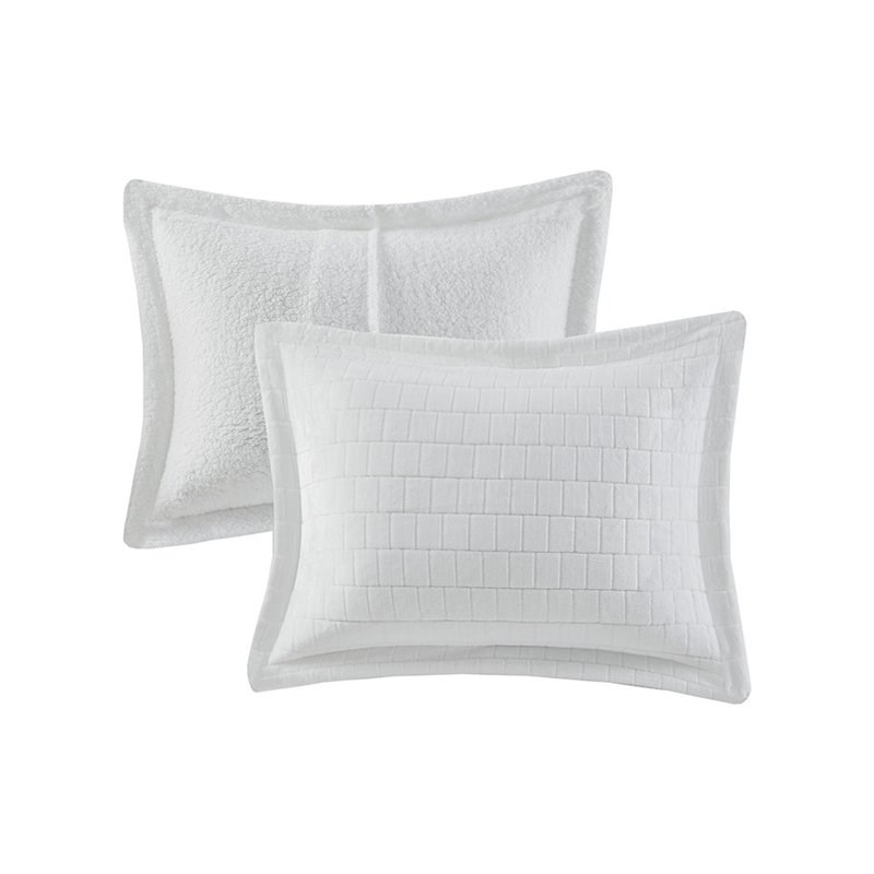 True North by Sleep Philosophy Laurie Jacquard Velour Comforter Set in Ivory