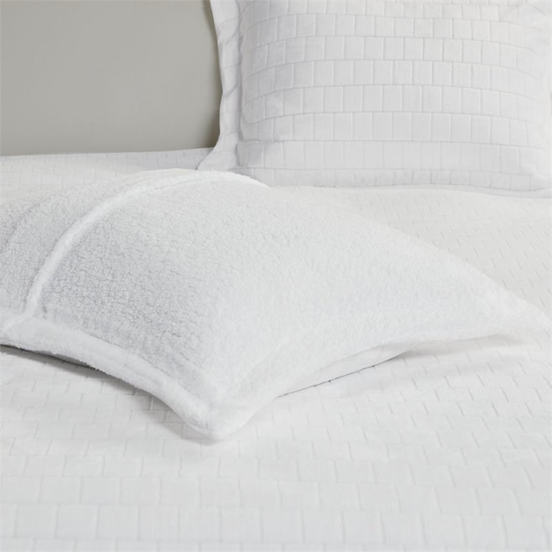 True North by Sleep Philosophy Laurie Jacquard Velour Comforter Set in Ivory