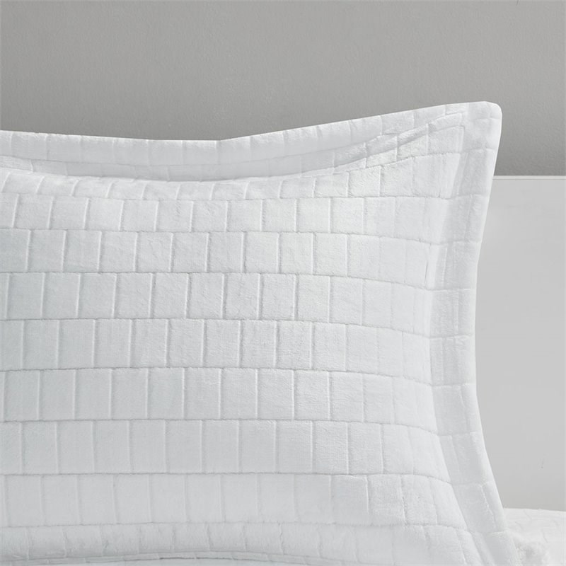 True North by Sleep Philosophy Laurie Jacquard Velour Comforter Set in Ivory