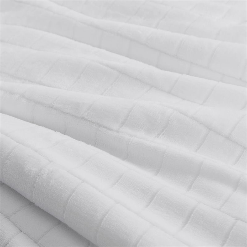 True North by Sleep Philosophy Laurie Jacquard Velour Comforter Set in Ivory